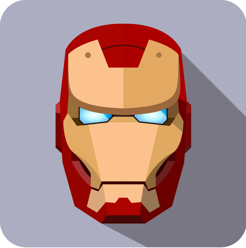 Iron Casting Superhero Icon- Cartoon PNG