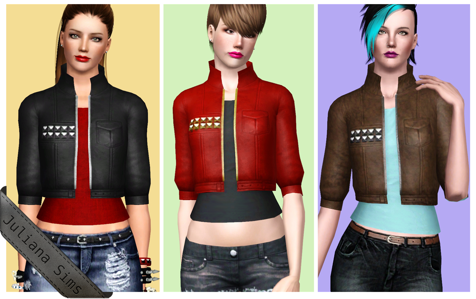 Sims Sim Kit Cut Leather PNG