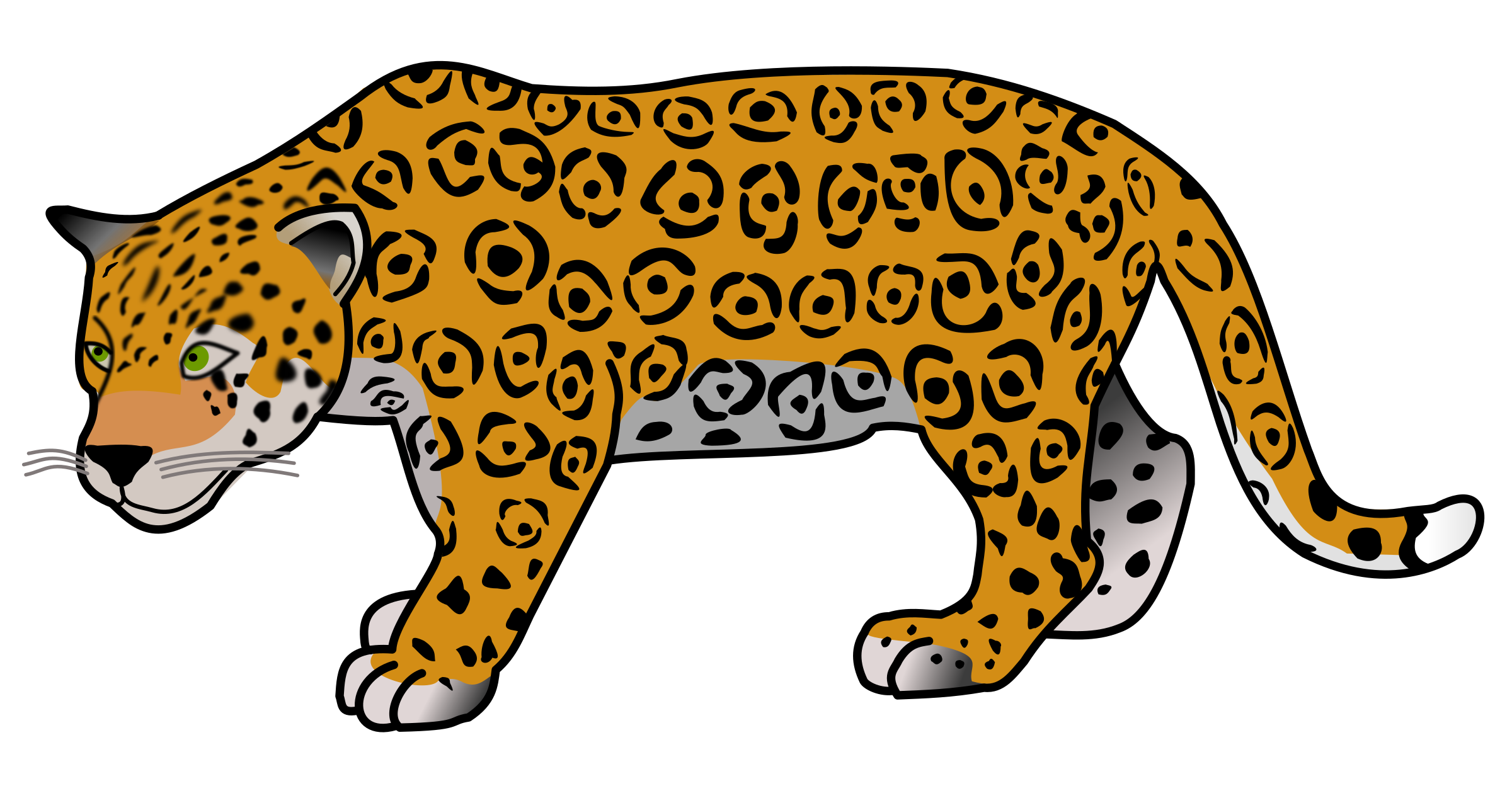 Otter Frame Jaguar Falcon Pattern PNG