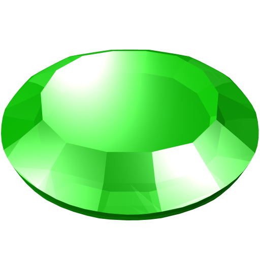 Round Love Emerald Stone Diamond PNG