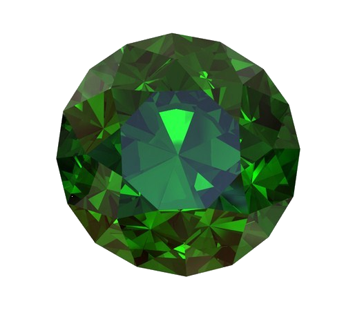 Adornment Fantasy Round Emerald Stone PNG