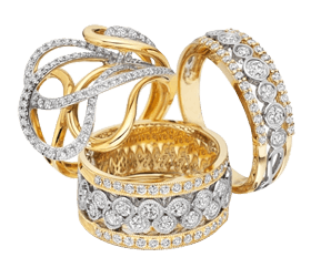 Rap Adornment Rings Brooch With PNG