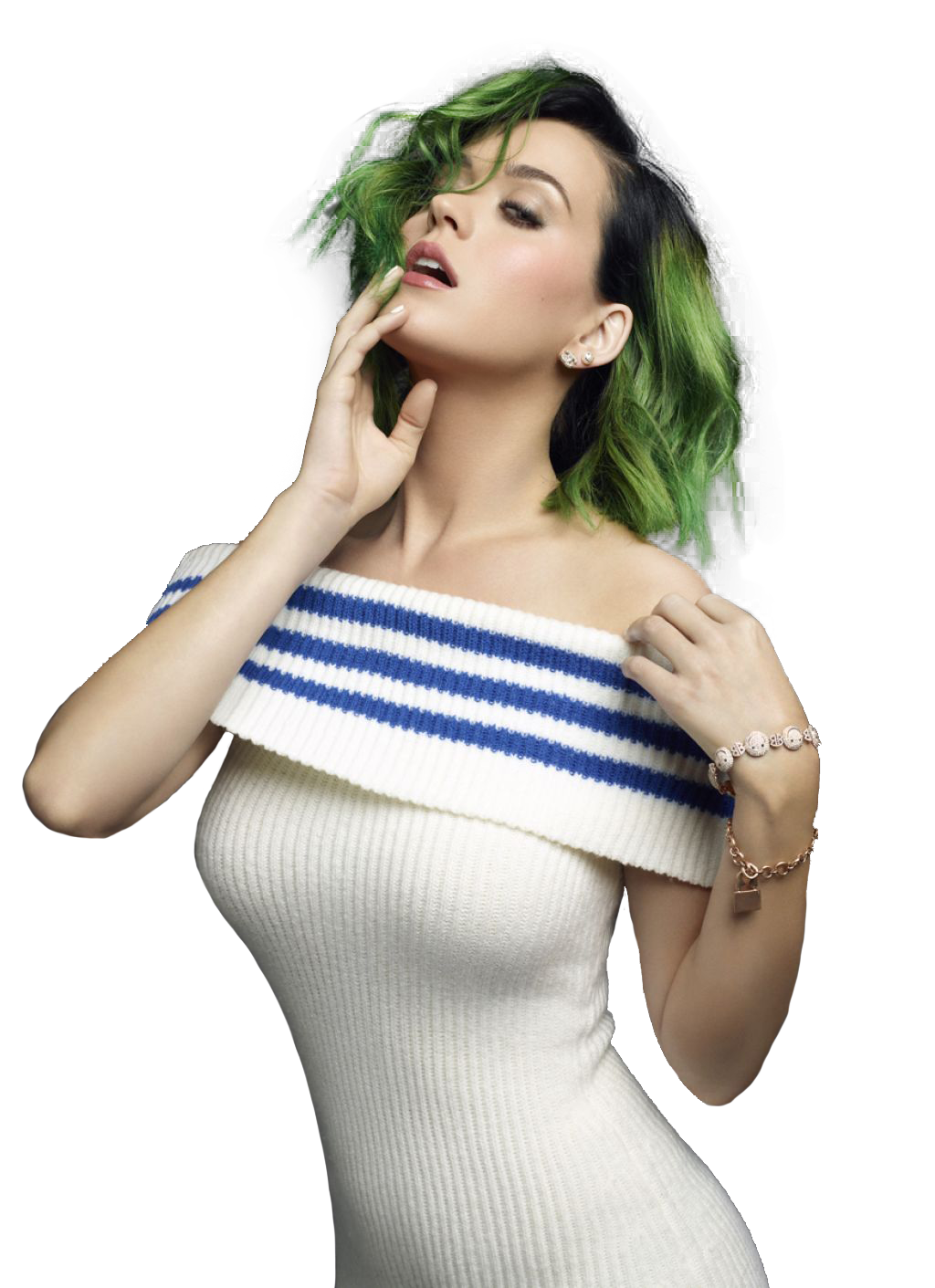 Green Katy Pear Music Hair PNG