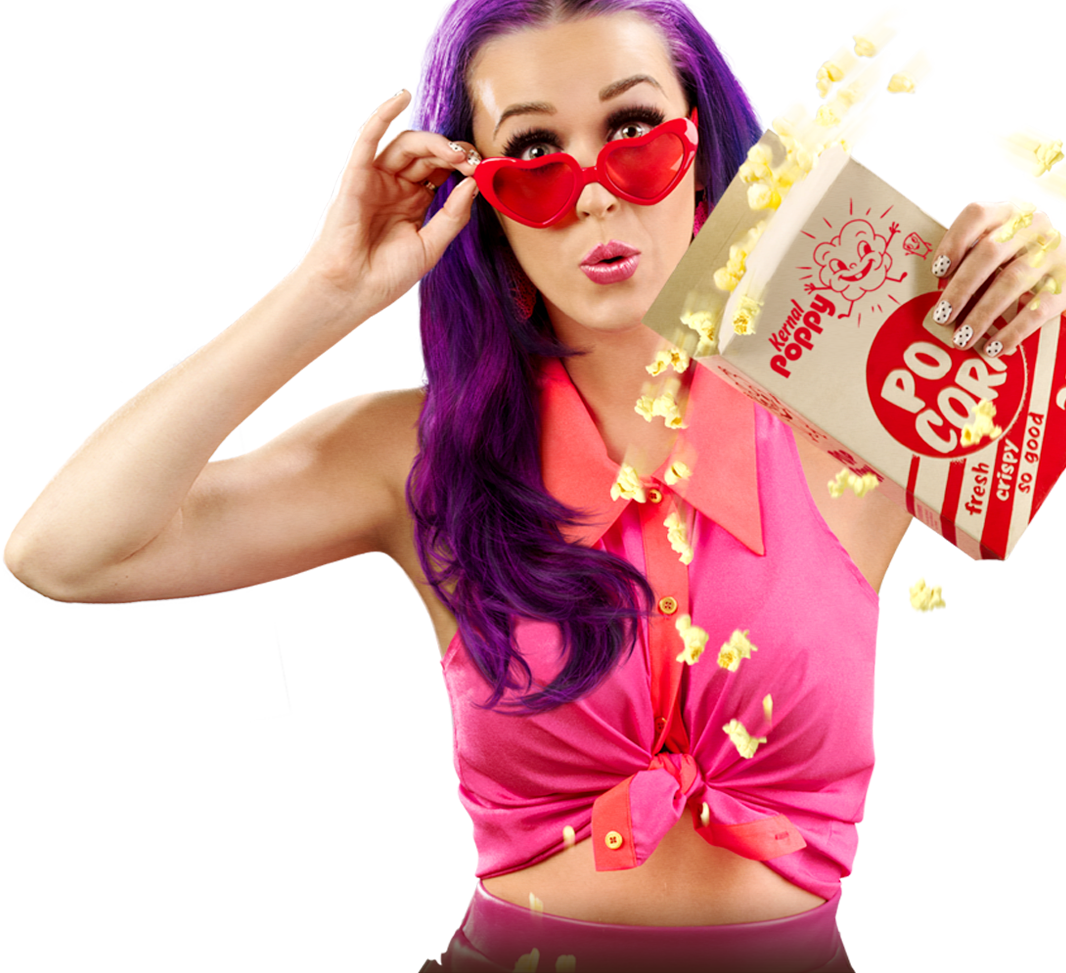 Perry Purple Katy Newton Hair PNG