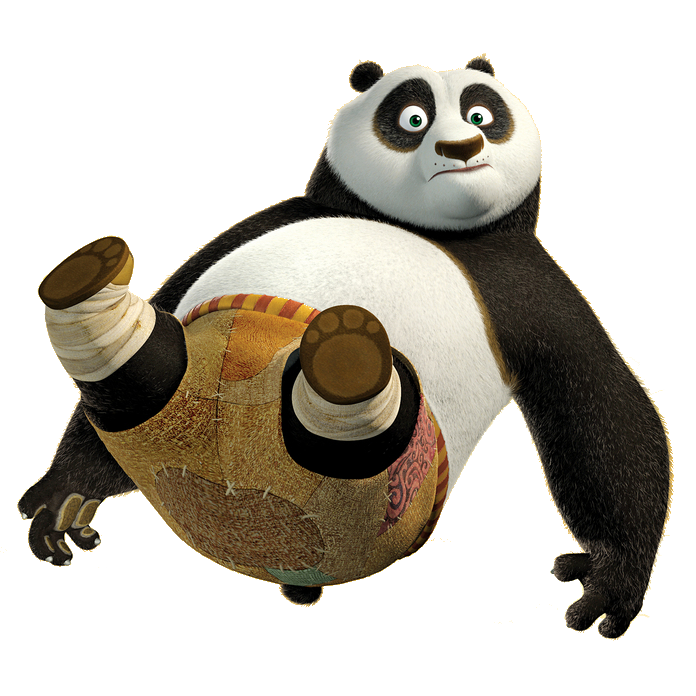 Kung Fun Characters Panda Vector PNG