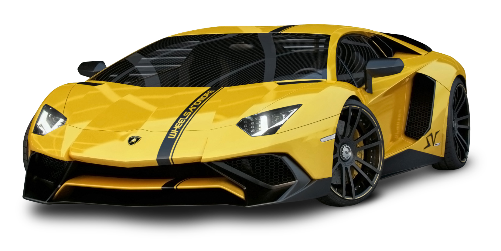 Cars Lamborghini Saloon Yellow Coupe PNG