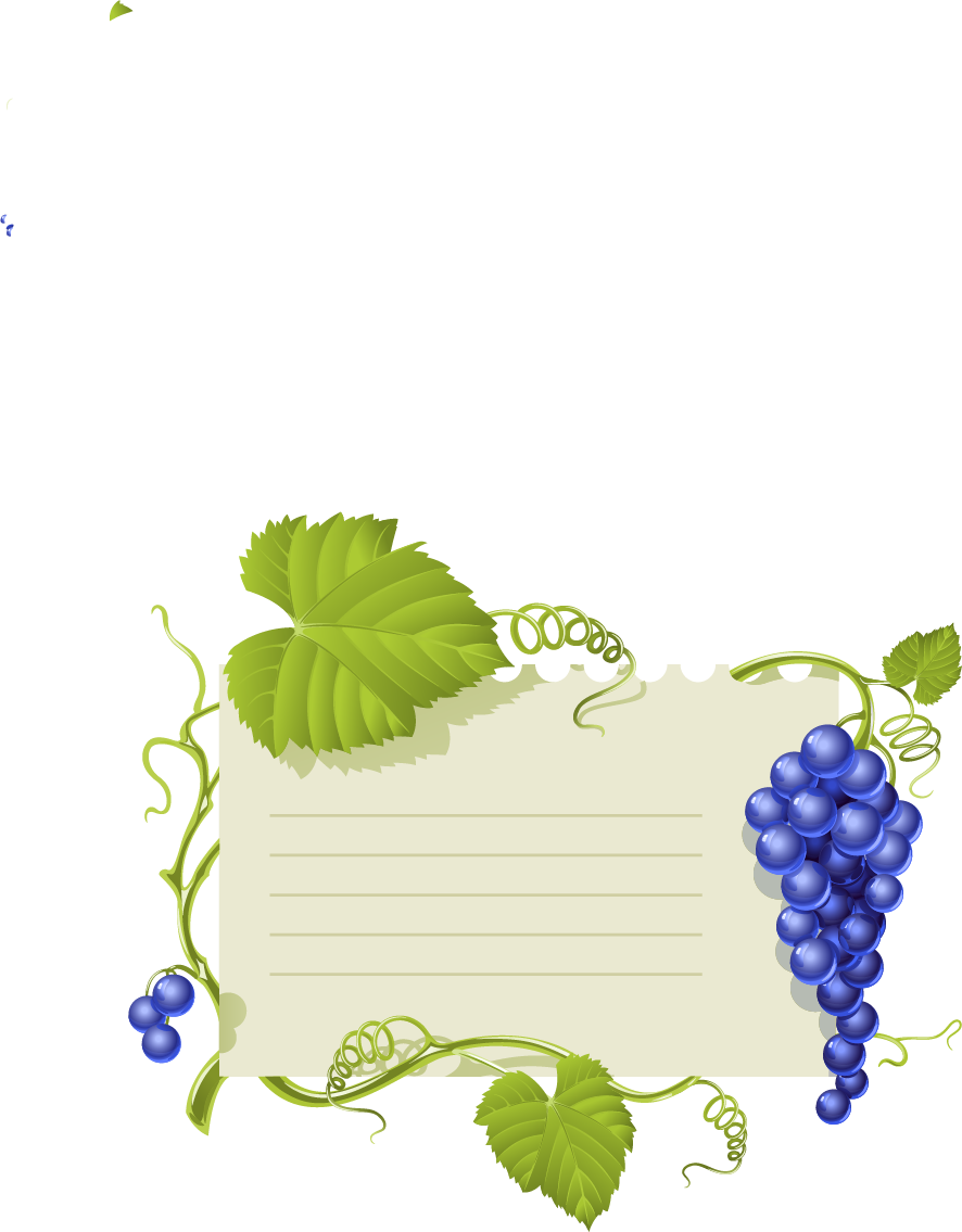 Grape Papers Nature Vine Spreadsheet PNG