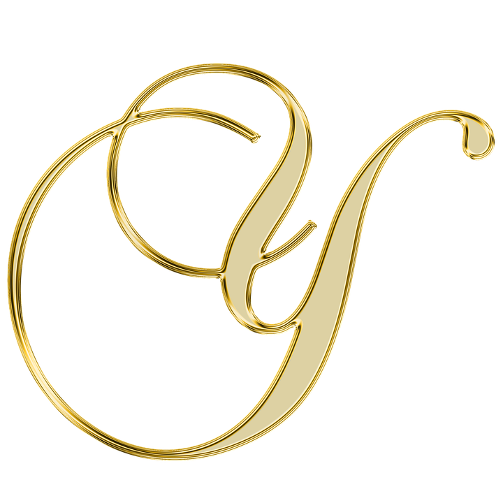 Communications Miscellaneous Note Gold Alphabet PNG