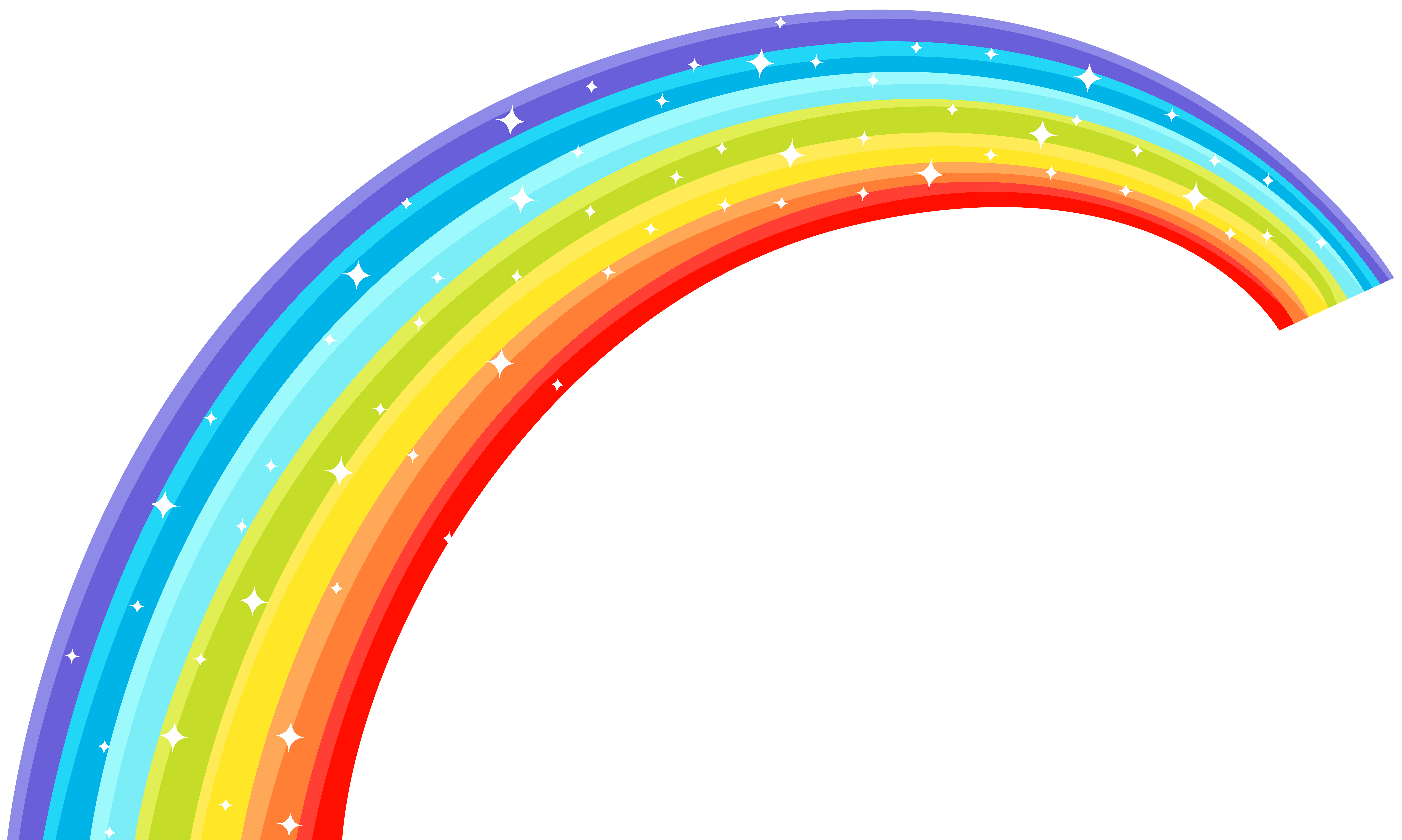 Rainbow Header Line Graphics Light PNG