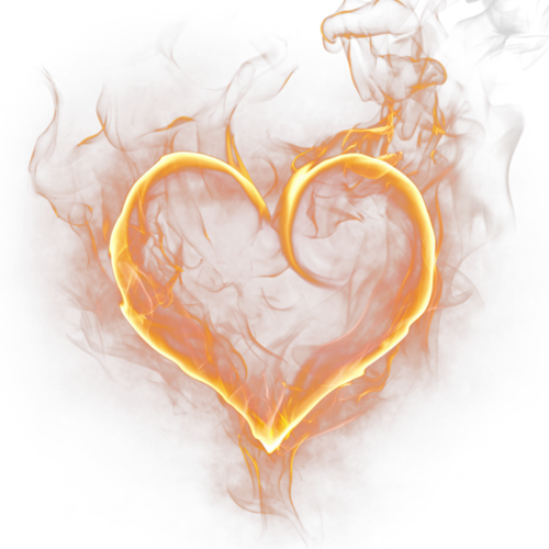 Lightweight Flame Light Heart-Shaped Sparkle PNG