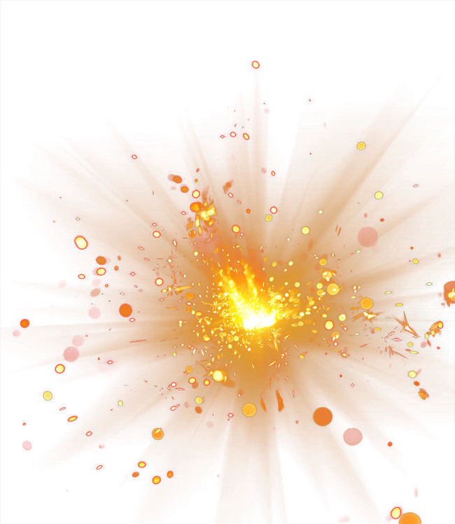 Symmetry Inflamed Color Explosion Orange PNG