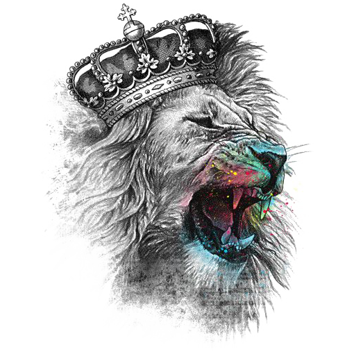 Head Lion'S T-Shirt Crown Iron-On PNG