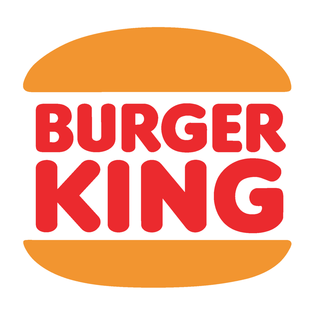 King Motto Logo Burger Sunburst PNG