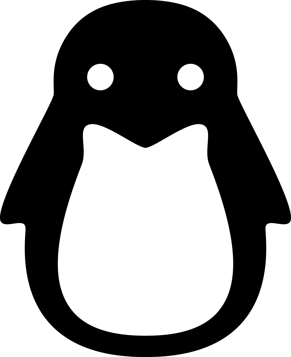 Linux Tux Vertebrate Logo Symbol PNG