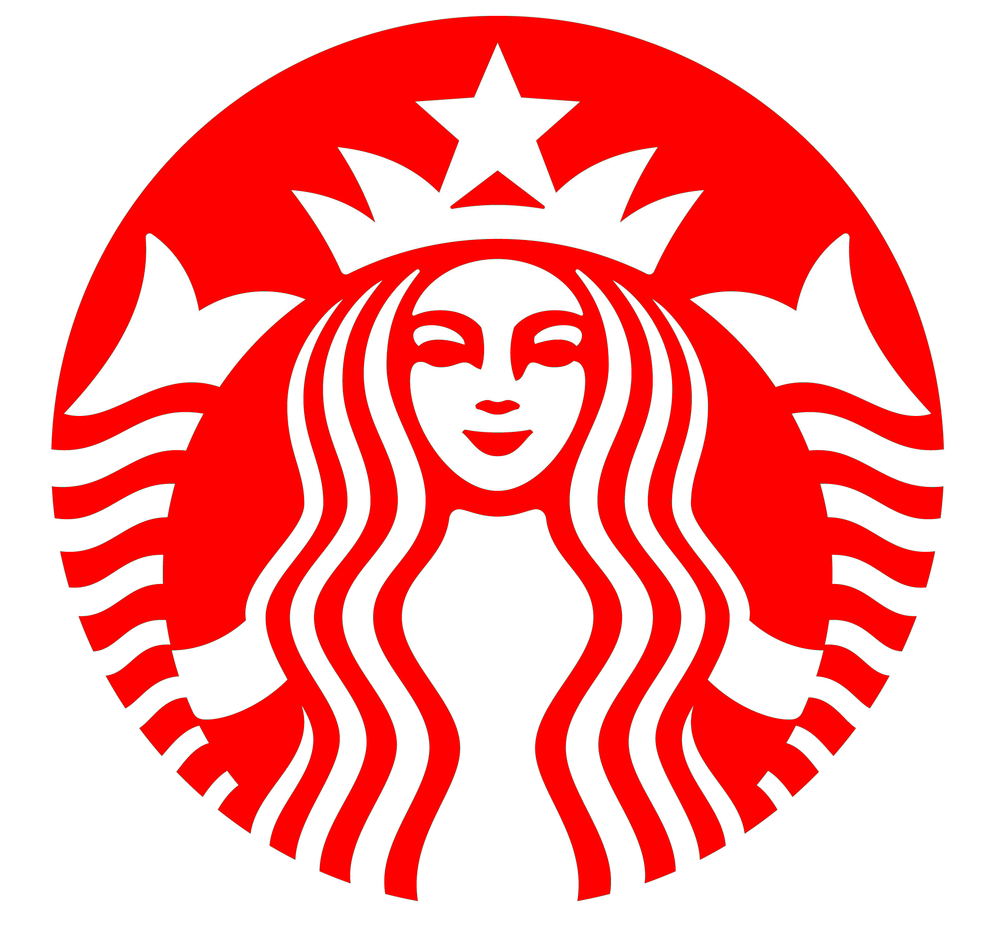 Label Red Symbol Starbucks Smile PNG