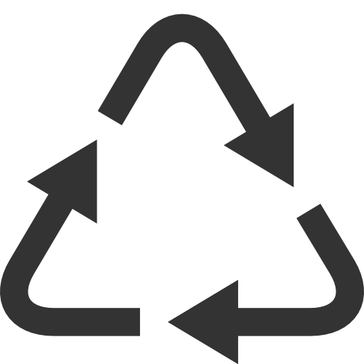 Monochrome Swastika Recycle Recycling Logo PNG