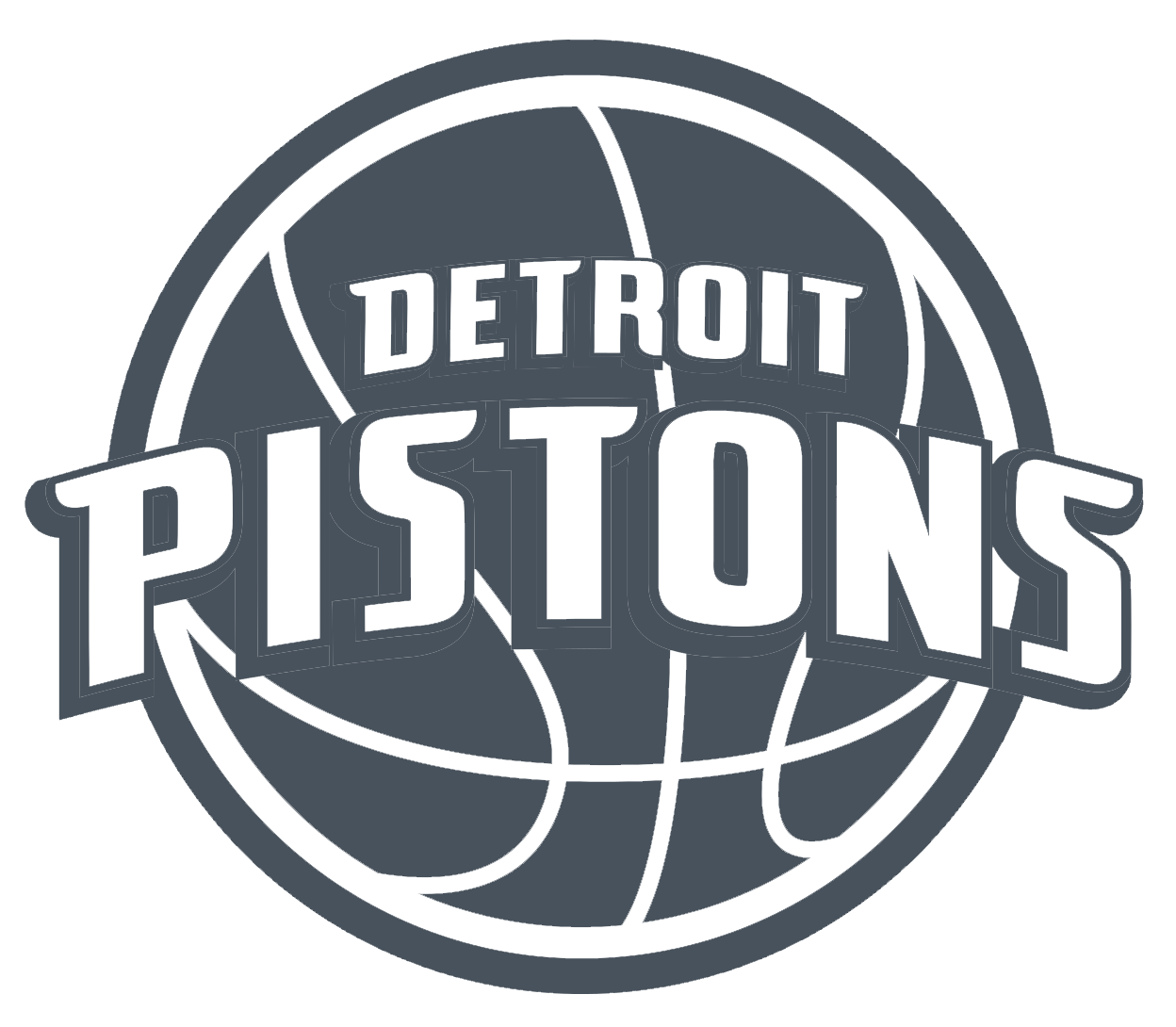 Text Los Pistons Badge Detroit PNG