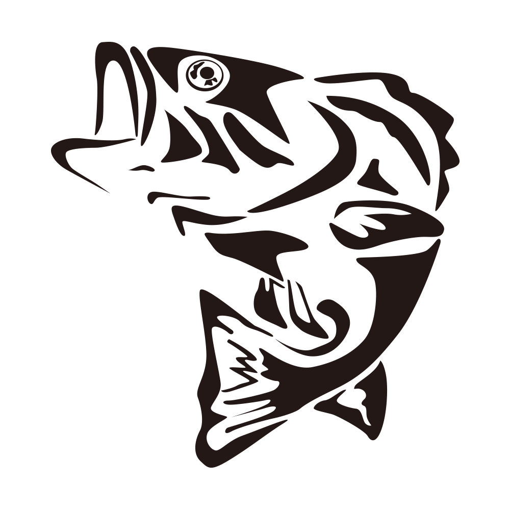 Badge Fishing Monogram Decal Inscription PNG