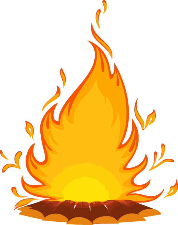 Lohri Flame For Fire Orange PNG