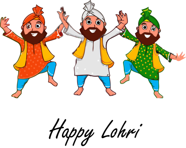 Happy Lohri Holiday Playing Kids PNG