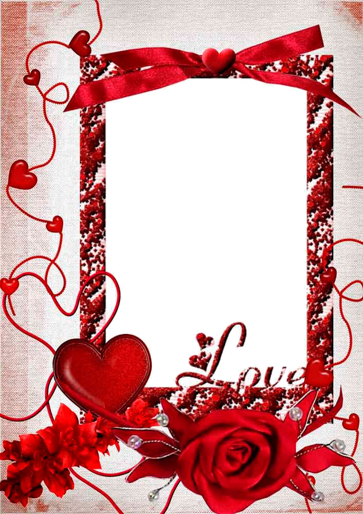 Love Valentine Passion Border Frame PNG