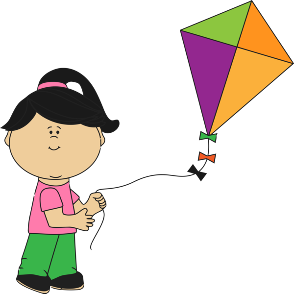 Cartoon Wishes Line Kite Makar PNG