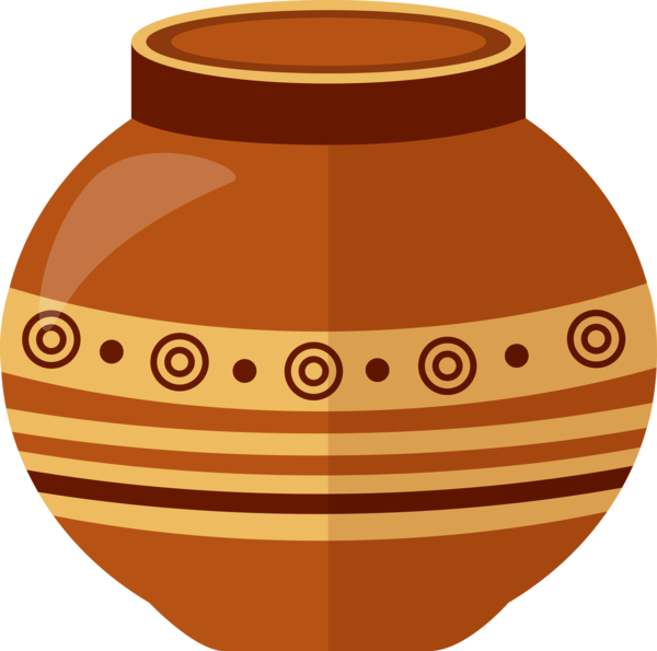 Pottery For Earthenware Urn Orange PNG