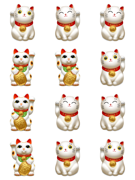 Maneki Neko Abbreviation Folder Ink PNG