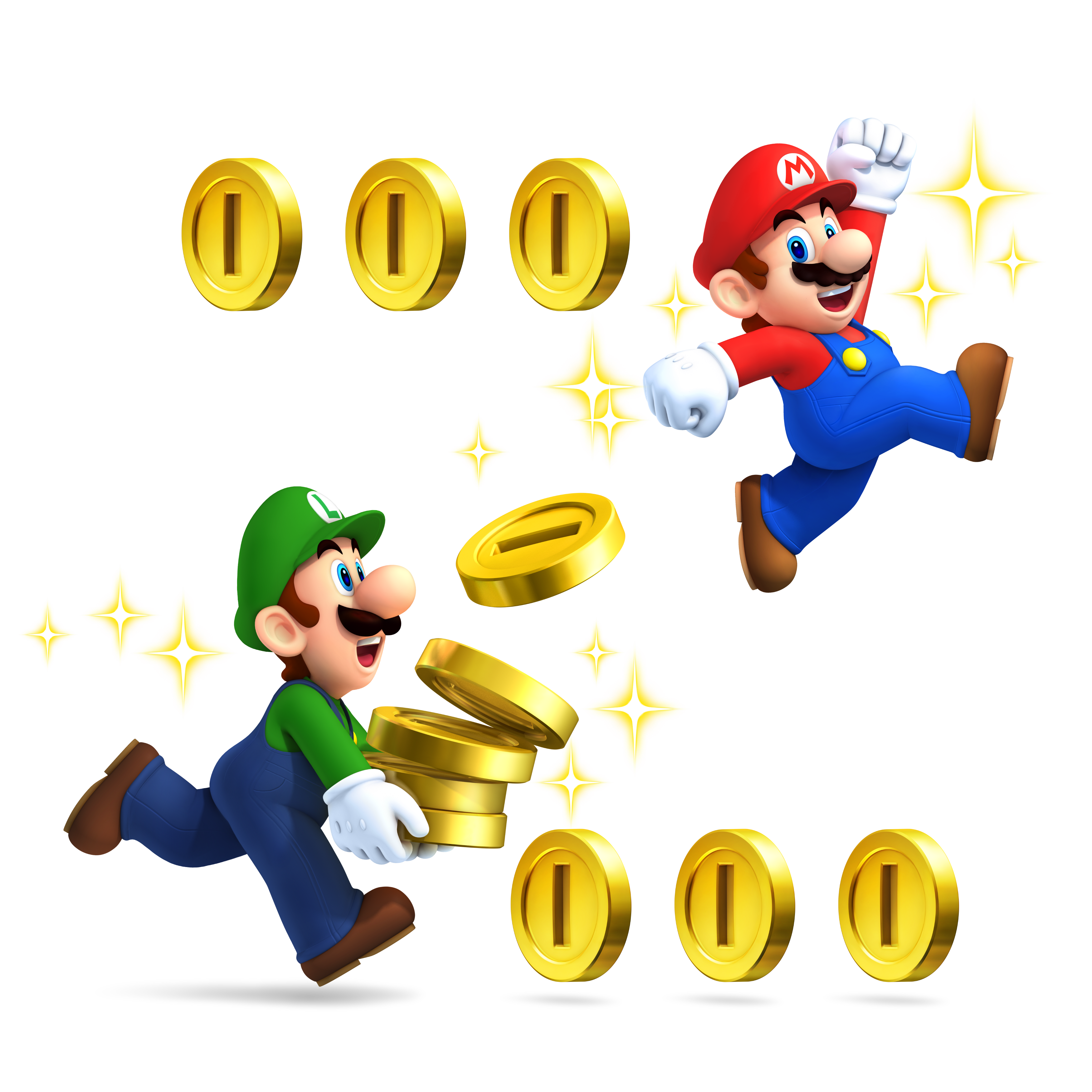 Yellow Figurine Mario Toy Bros PNG
