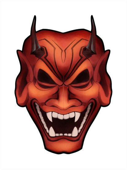 Wolf Insert Oni Mask Masque PNG
