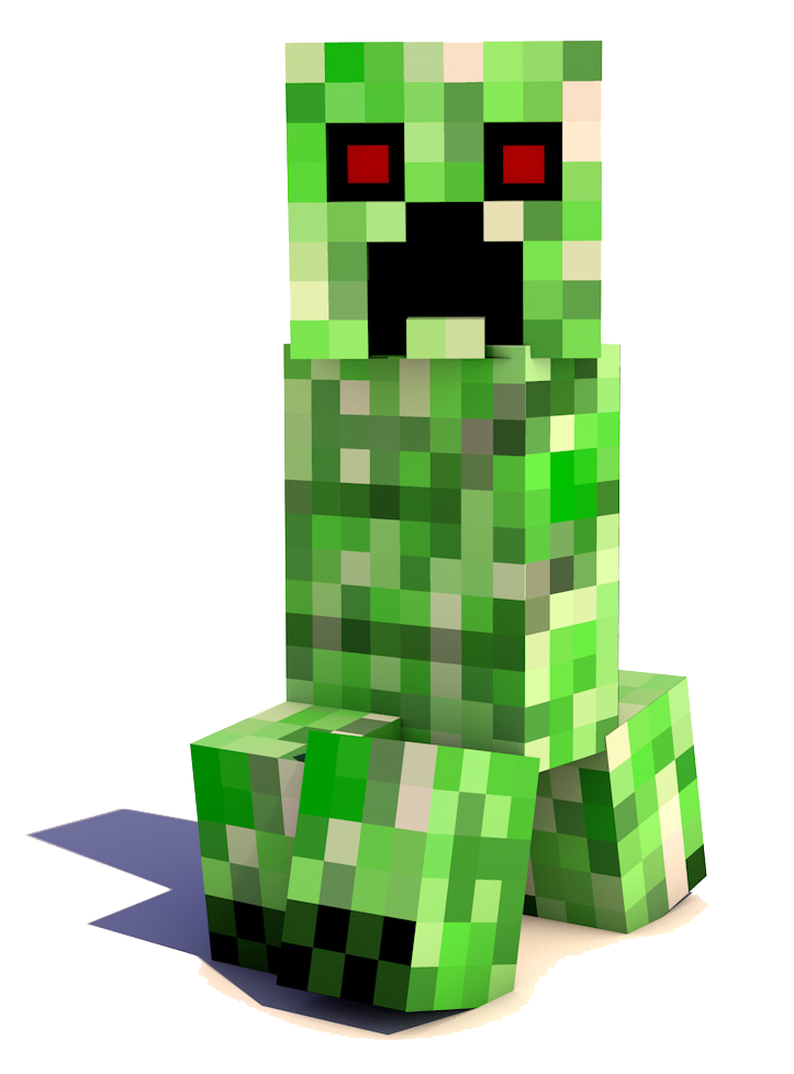 Green Resolution Creeper Display Minecraft PNG