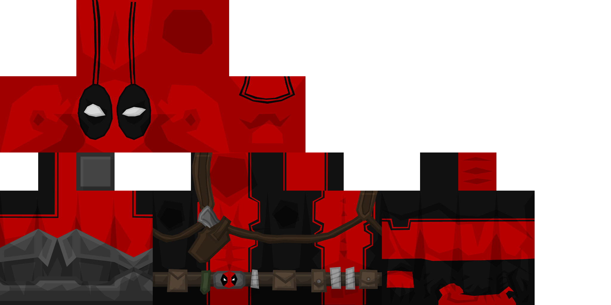 Creeper Red Square Deadpool Pocket PNG