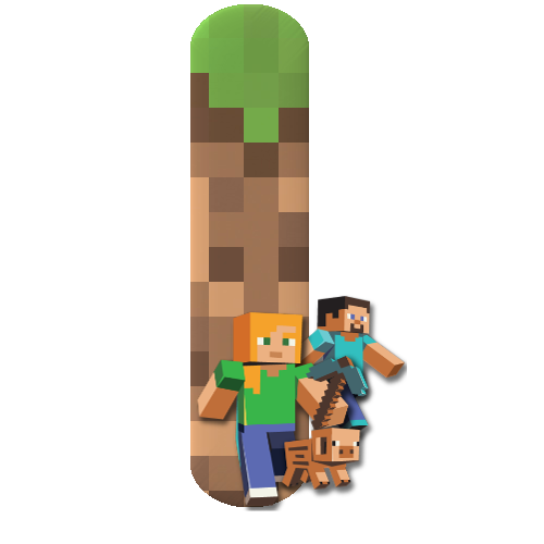 Quality Letter Minecraft Party Birthday PNG