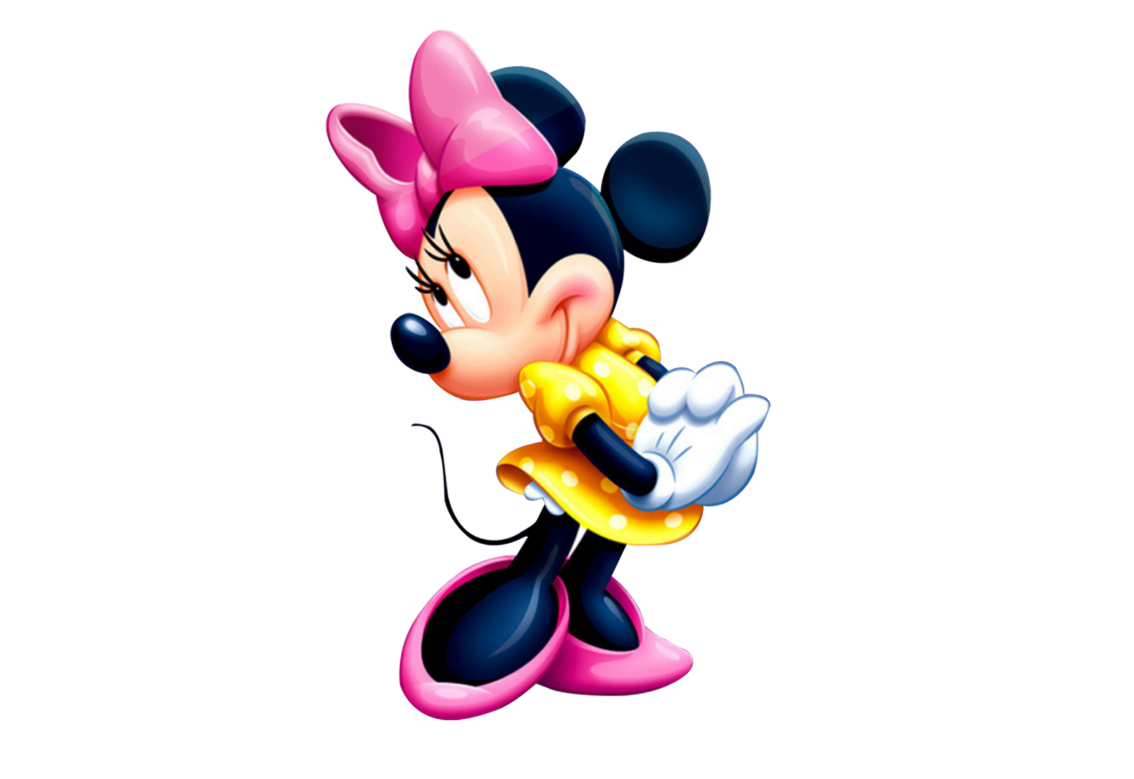 Minnie Smiling Mouse Background Comics PNG