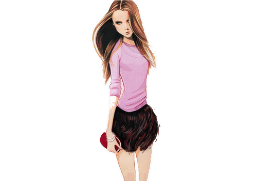 Outfit Example Glamour Fashion Girl PNG