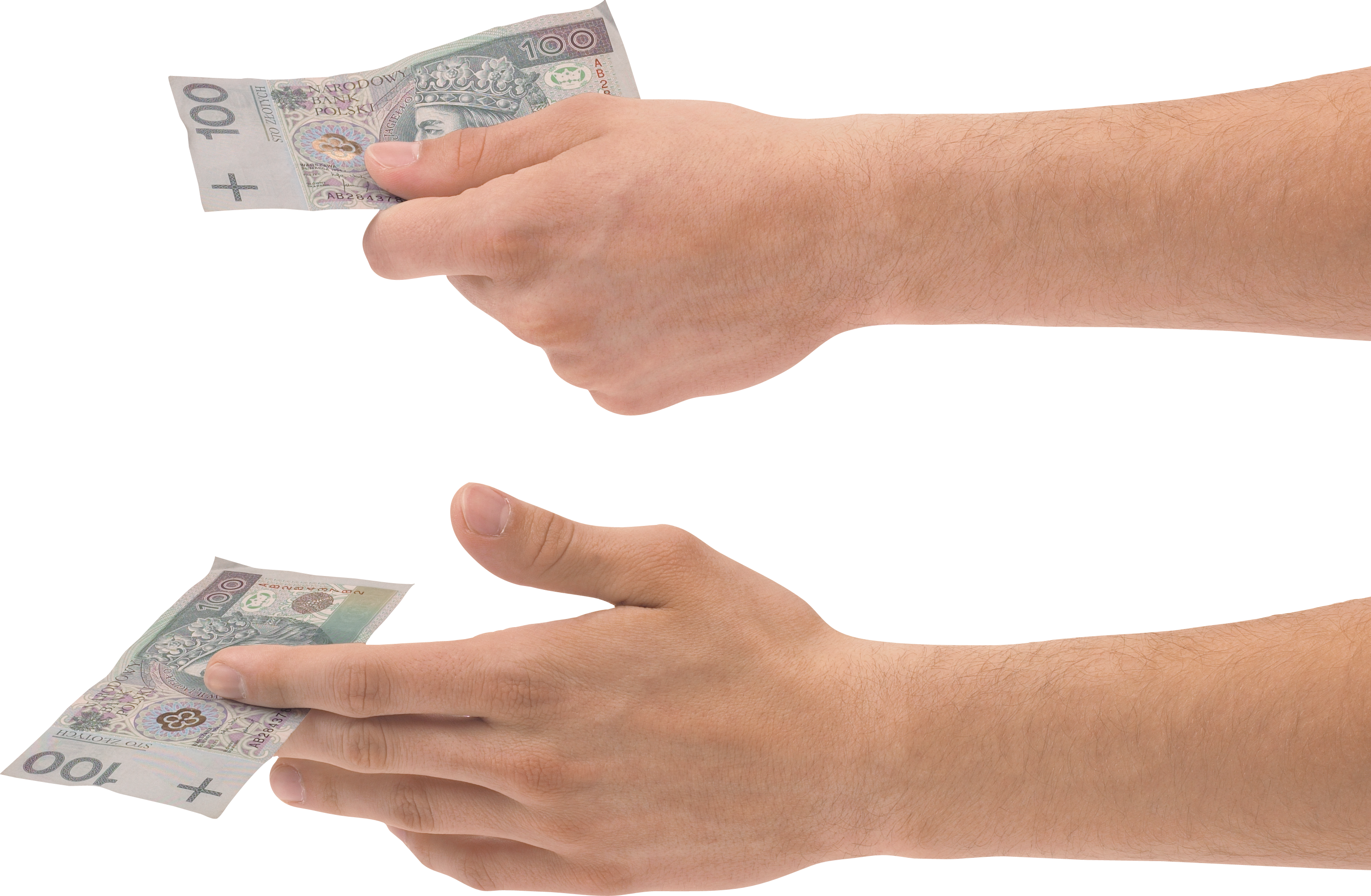Objects Salary Dollars Holding Hand PNG