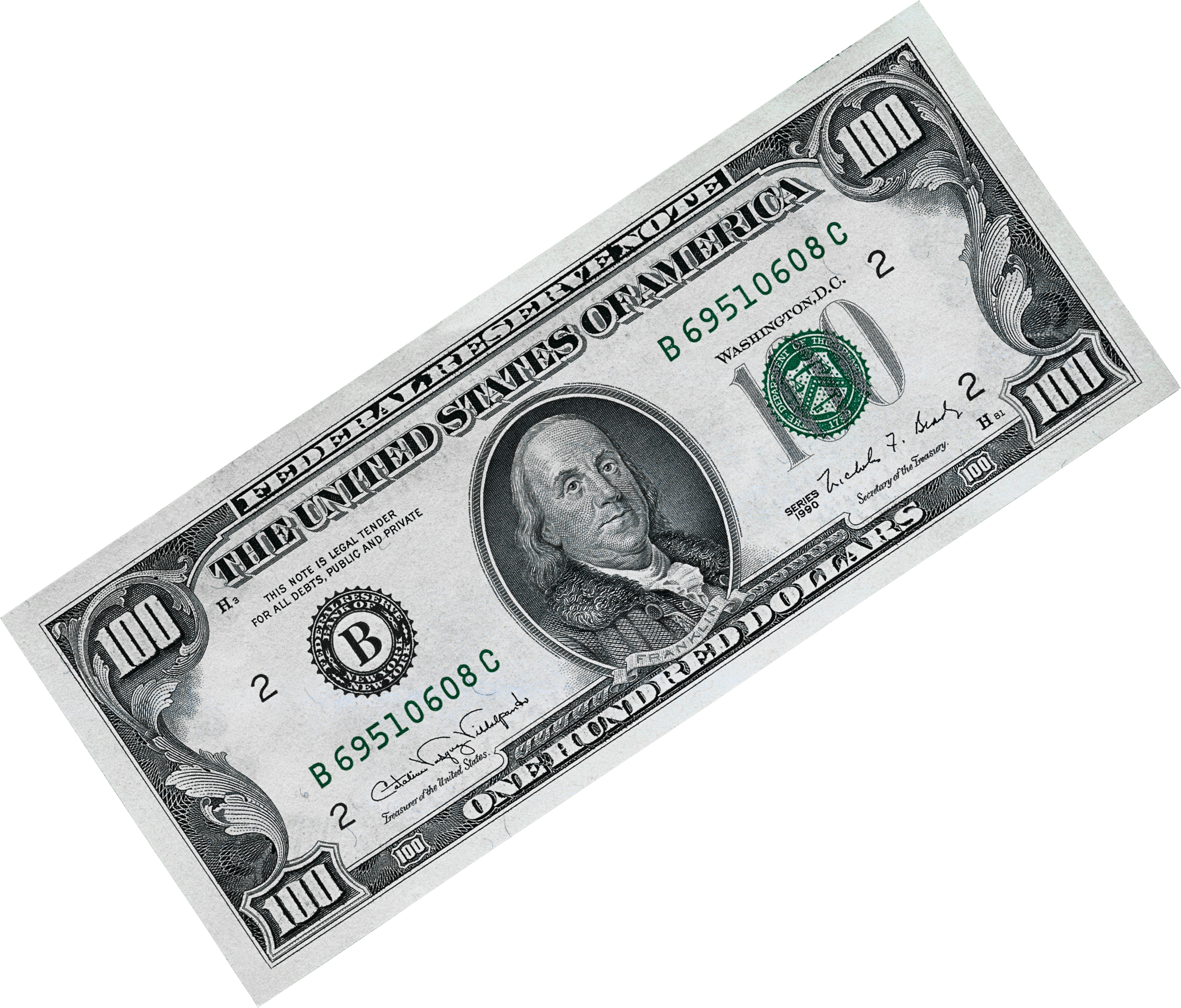 Money Dollar Hundred-Dollar One States PNG
