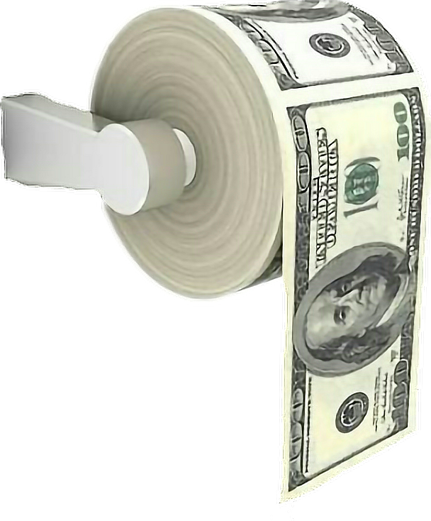 Paper Toilet Cash Coin Payroll PNG