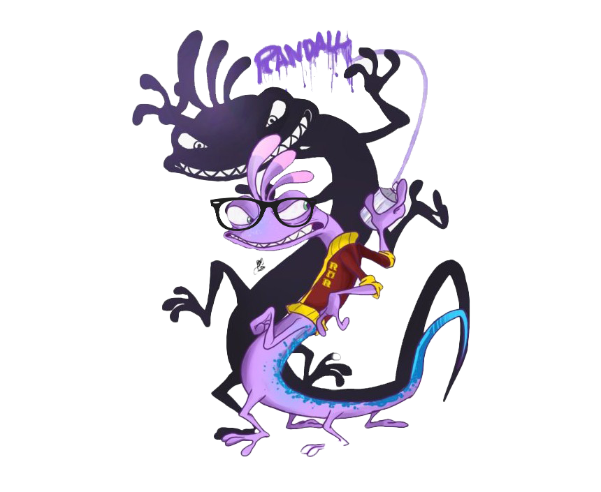 Lizard Monsters Purple With Glasses PNG