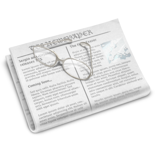 Journalist Newspaper Lap Text Material PNG