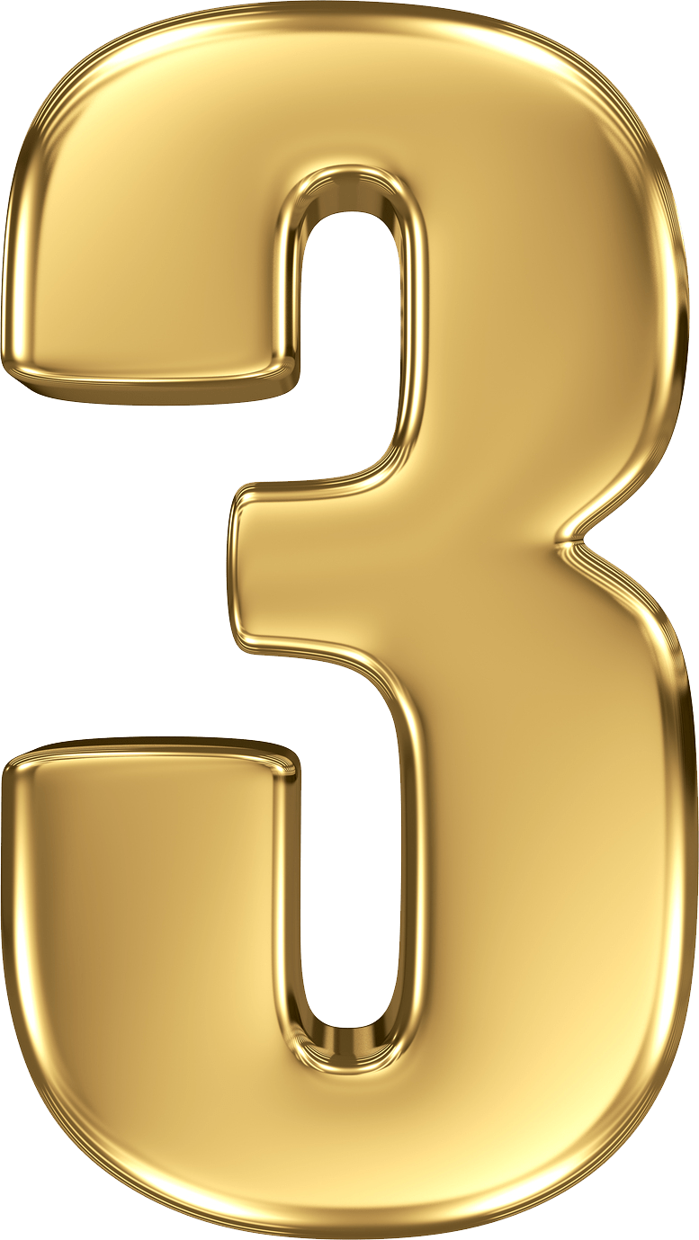 Gold Mark Integers Miscellaneous Number PNG