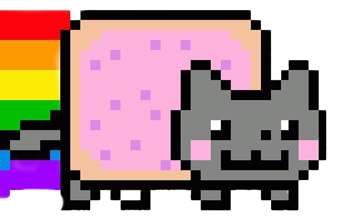 Sick Nyan Cat Computer Cute PNG
