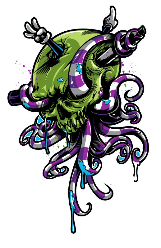 Skull Anemone Octopus Illustration Calamari PNG