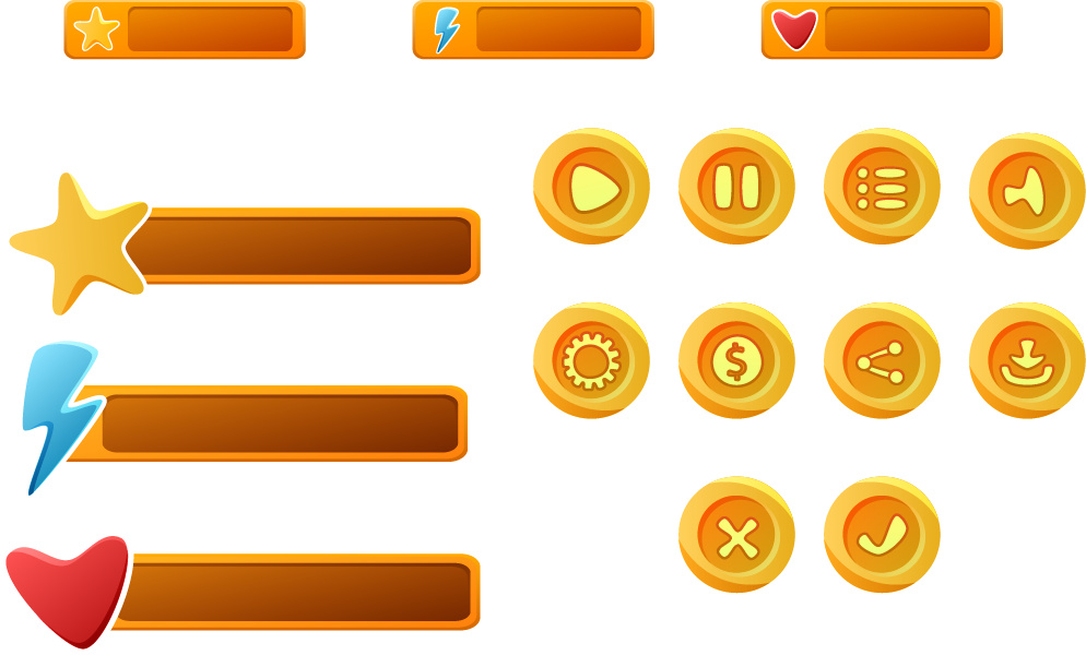User Yellow Fuchsia Game Button PNG