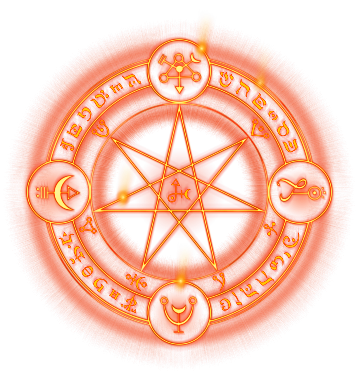 Circle File Spell Orange Glyph PNG