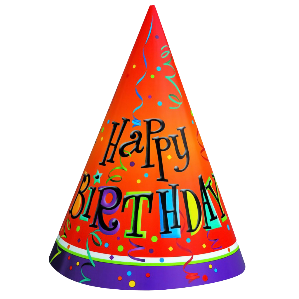 Orange Garnet Cap Cone Birthday PNG