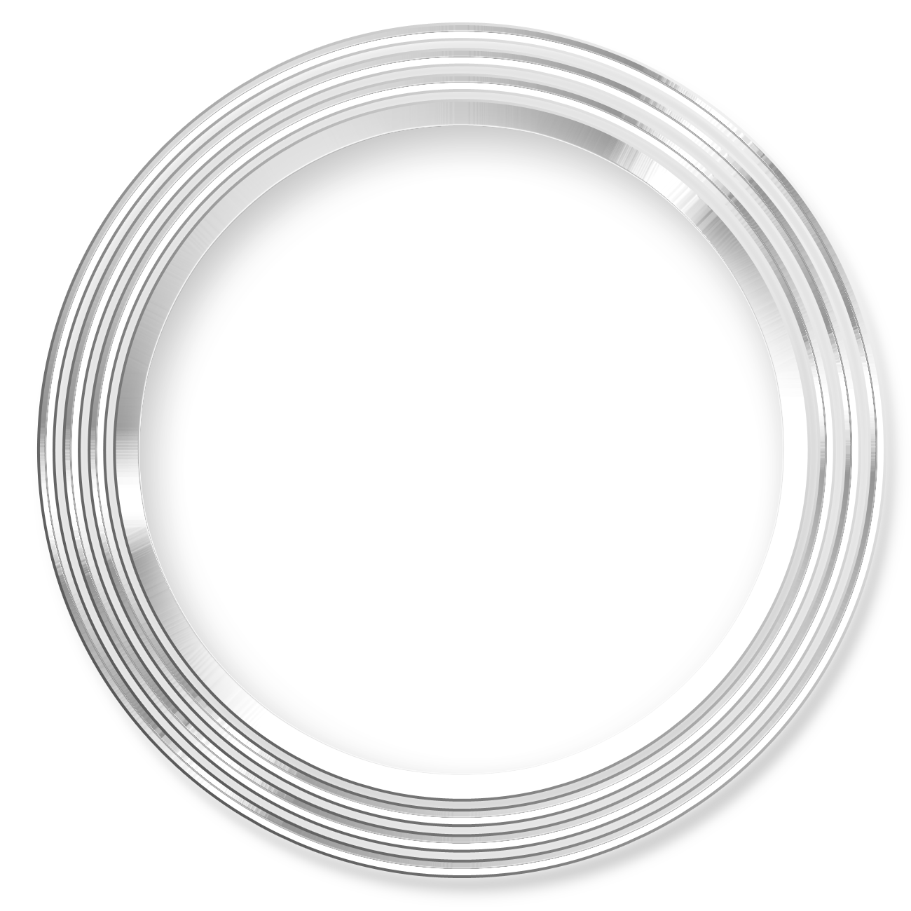 Oval Symmetry Rounded Frame White PNG