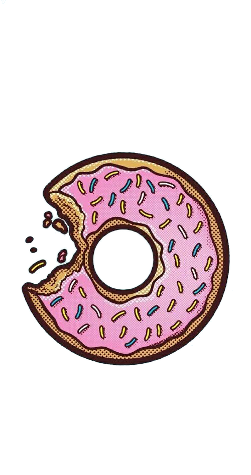 Pink Doughnut Drawing Blackboard Homer PNG