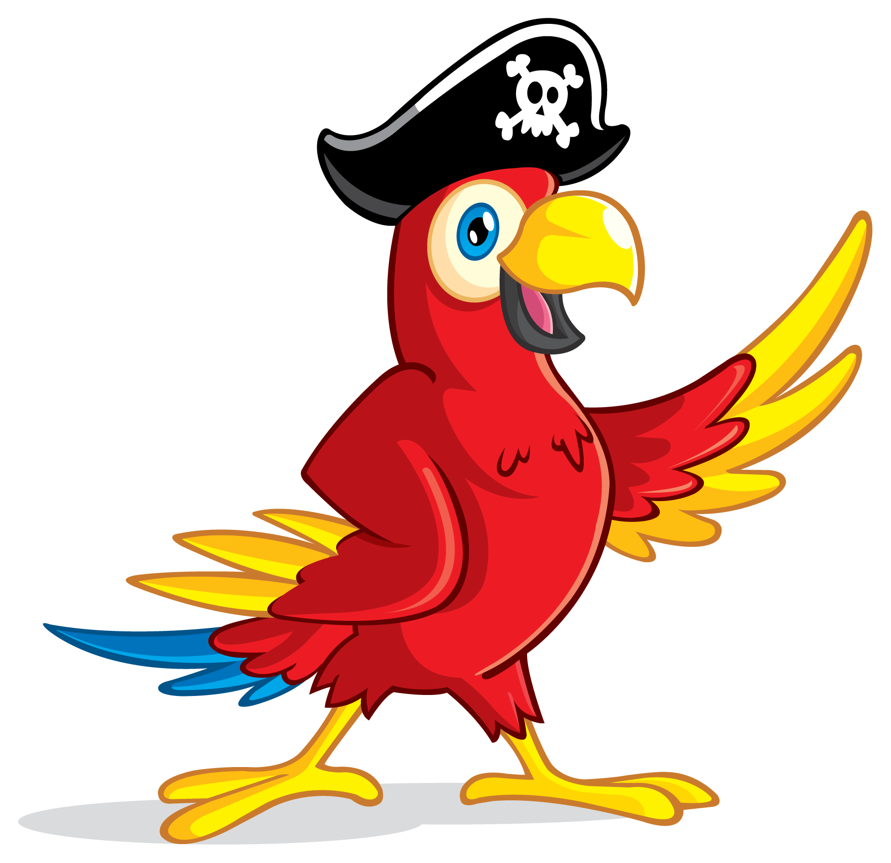 Pirate Copycat Spike Cartoon Parrot PNG