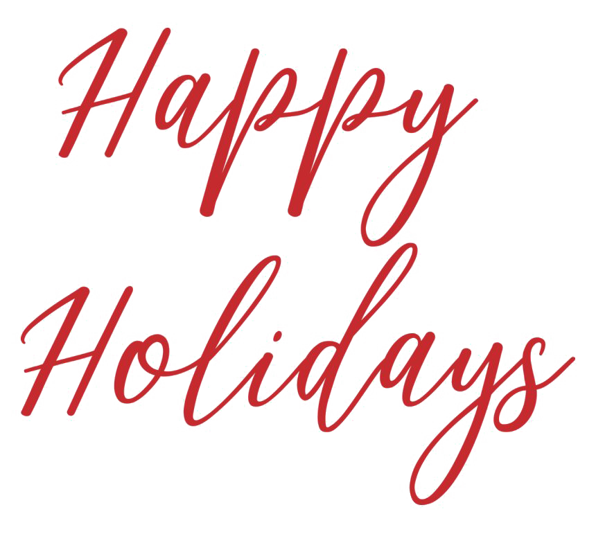 Happy Holiday Ruling Brigade Calligraphy PNG